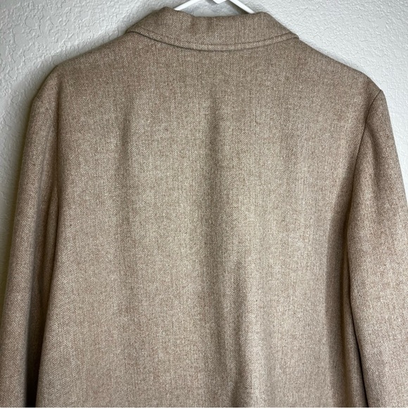 Pendleton Vintage Women's Tan Herringbone Button Down Virgin Wool Jacket Size 18 - Picture 9 of 16